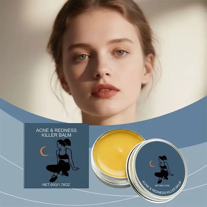 3 types de soins pour la peau du visage - Baume anti-acné et anti-rougeurs