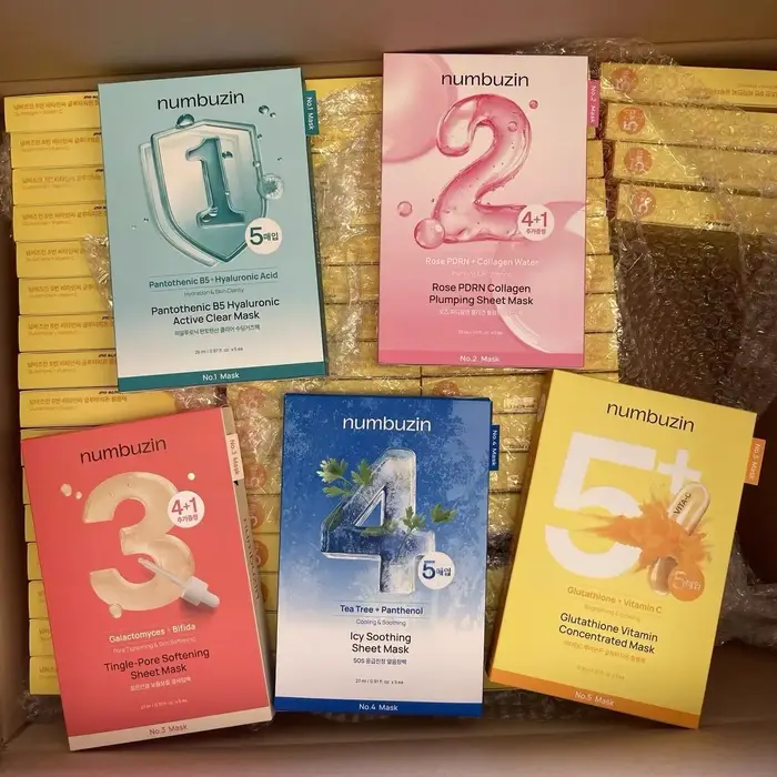 Masque facial série Numbuzin - 5 pièces - Nettoie en profondeur les points noirs et l'excès de sébum