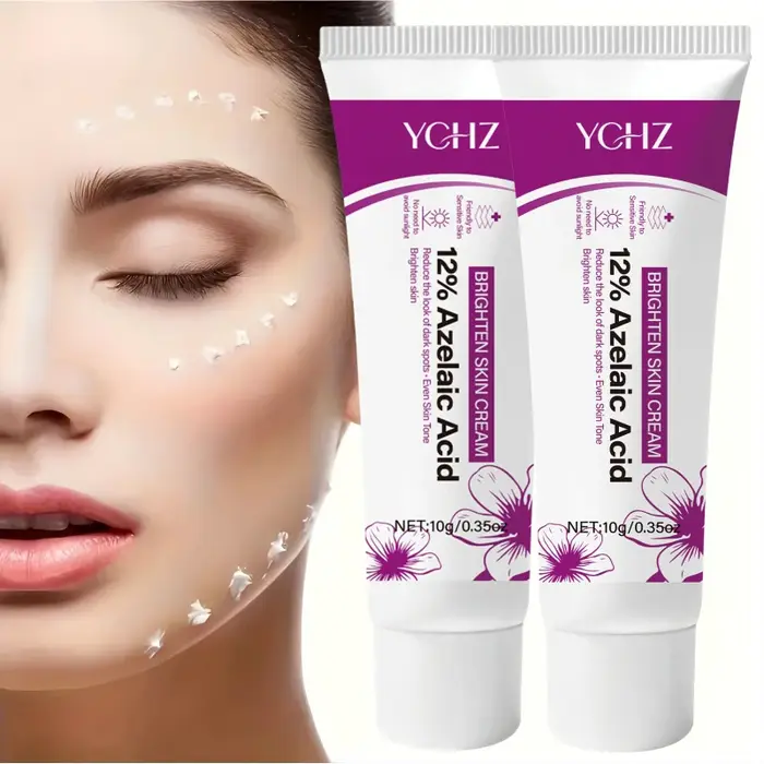 Essence à 12 % d'acide arbutique, crème gel hydratante contenant 12 % d'acide isopropylique, glycérine et acide salicylique, acide azélaïque, essence de Centella Asiatica et essence de niacinamide pou