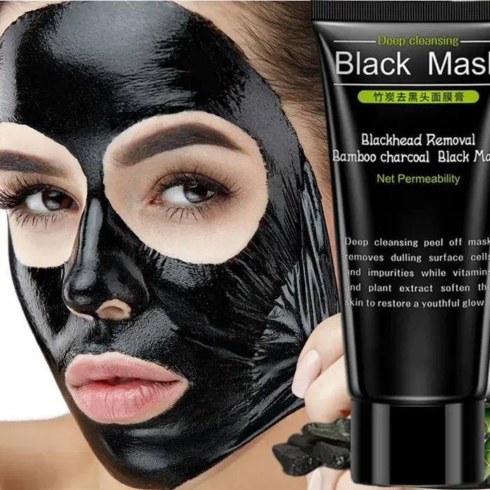 Masque dissolvant de points noirs au charbon de bambou, nettoyage en profondeur, soins de la peau, m