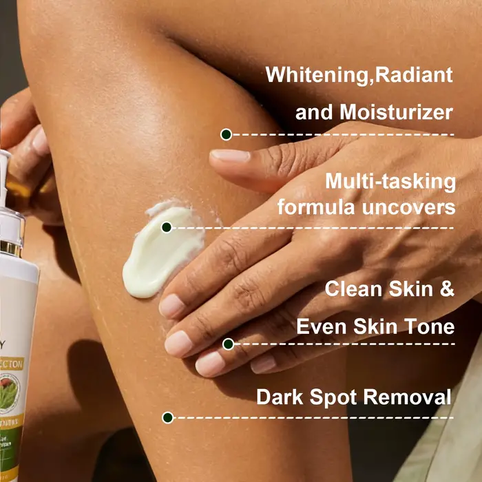 Lotion corporelle éclaircissante WK JALY au glutathion, correcteur de taches brunes, avec huile de c