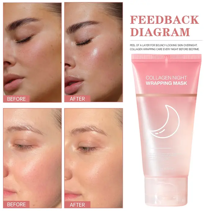 Masque facial hydratant réduit l'affaissement du collagène