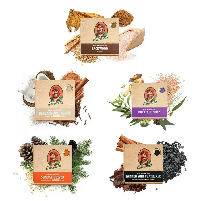 Savon Nettoyant Exfoliant Hydratant au Coco Backwood Beached Boozie aux Huiles Naturelles Parfum Rafraîchissant pour Hommes