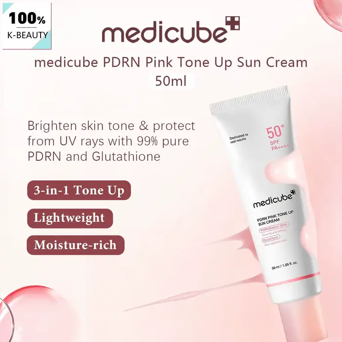 Crème solaire tonifiante Medicube PDRN PINK 50ml