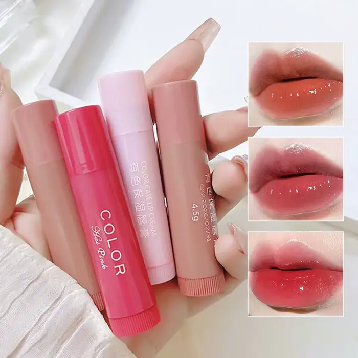 HAIPINK Ensemble de 3 baumes à lèvres hydratants teintés – Hydratant
