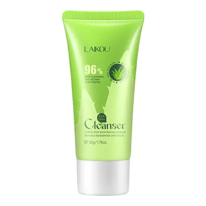 Mousse nettoyante apaisante à l'aloe Vera, nettoyant doux et hydratant pour le visage, pour peaux se