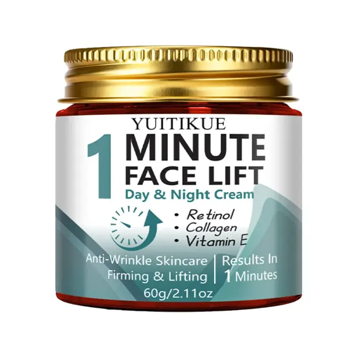YUITIKUE Crème de Jour et de Nuit Effet Lifting en 1 Minute Rétinol Collagène Vitamine E Anti-rides 