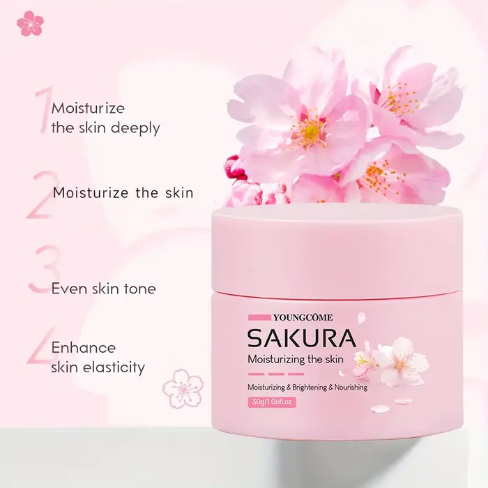 YOUNGCOME Sakura Essence crème fleur de cerisier hydratant pour le visage pour peau sèche et rugueuse Anti-âge Lifting