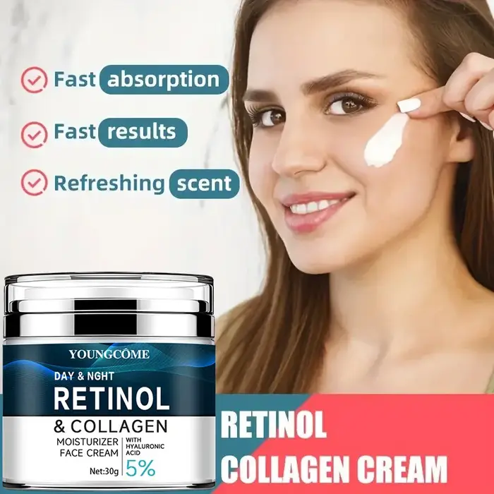Crème au collagène au rétinol à la vitamine C + E