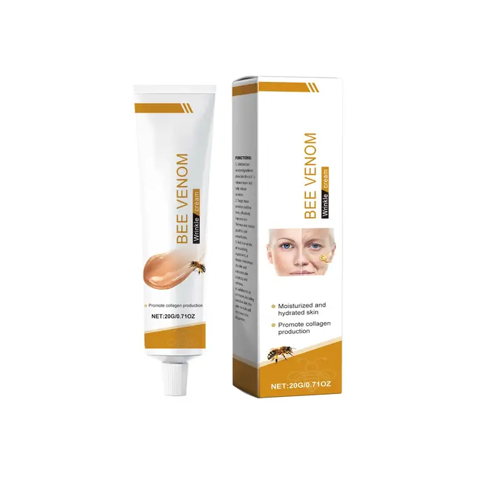 Crème hydratante au venin d'abeille, élasticité pour la peau, réduit les ridules, hydratation en pro