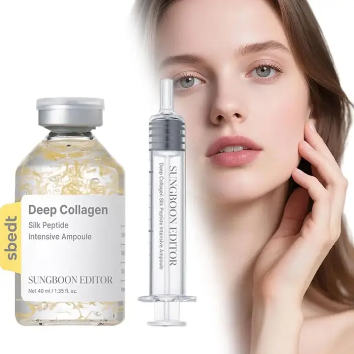 Ensemble de liquide d'essence d'ampoule de collagène-Type d'aiguille raffermissant Anti-rides ligne Sculpture soins de la peau sérum réparateur hydratant