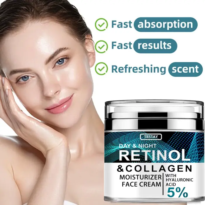 Crème à l'acide hyaluronique au collagène rétinol
