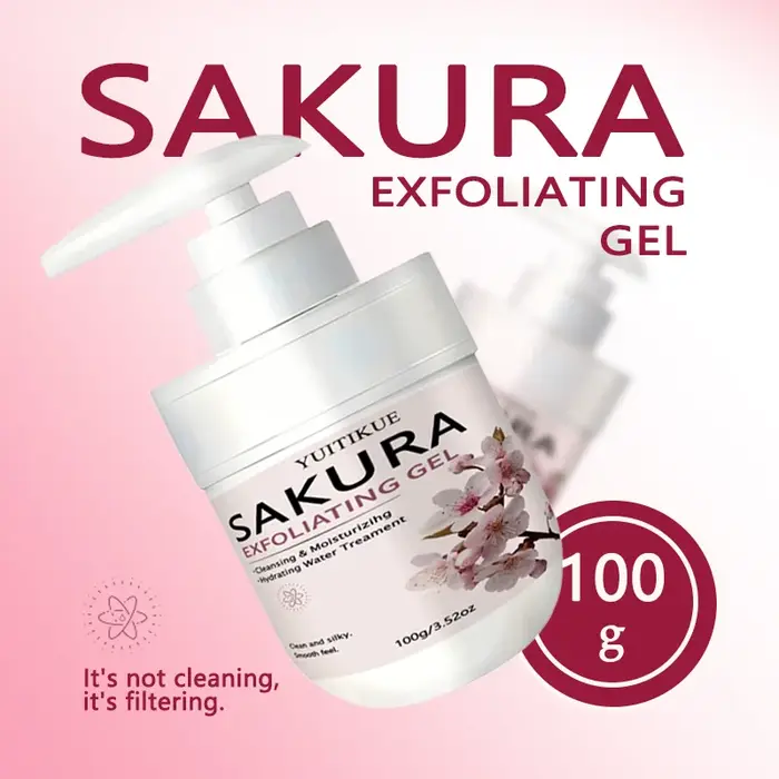 Gel exfoliant Sakura YUITIKUE | Nettoyage et hydratation pour une peau soyeuse et lisse