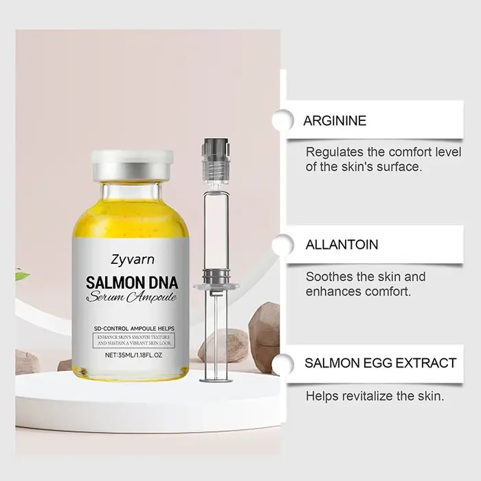 Sérum Ampoule PDRN ADN de Saumon Collagène Hydratant en Profondeur Essence Faciale Soin Doux pour la Peau