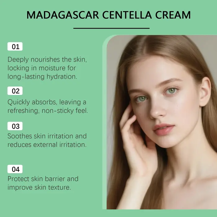 Centella crème apaisante avec céramide & B5 visage réparation hydratant rougeurs soulagement