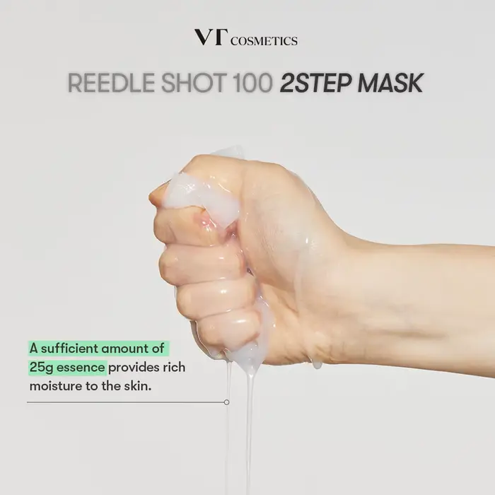 Masque VT Reedle Shot 100 2-Step*5 pièces, Masque de Récupération Intensive, Masque Éclat, Masque Li