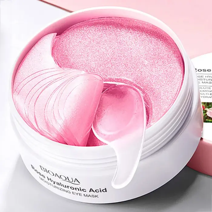60 pièces BIOAQUA Rose acide hyaluronique masque pour les yeux Anti cernes sacs
