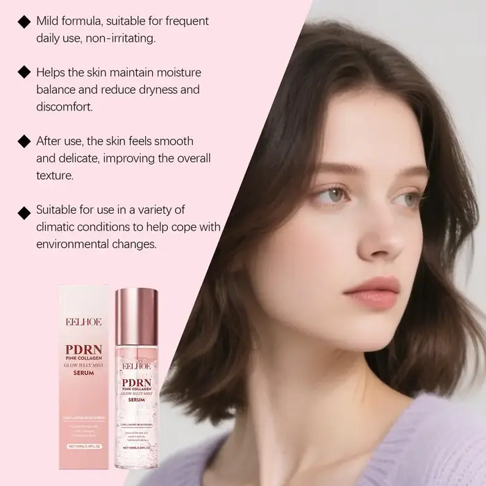 Sérum Brume Éclat au Collagène Rose PDRN 2026 – Spray Essentiel au