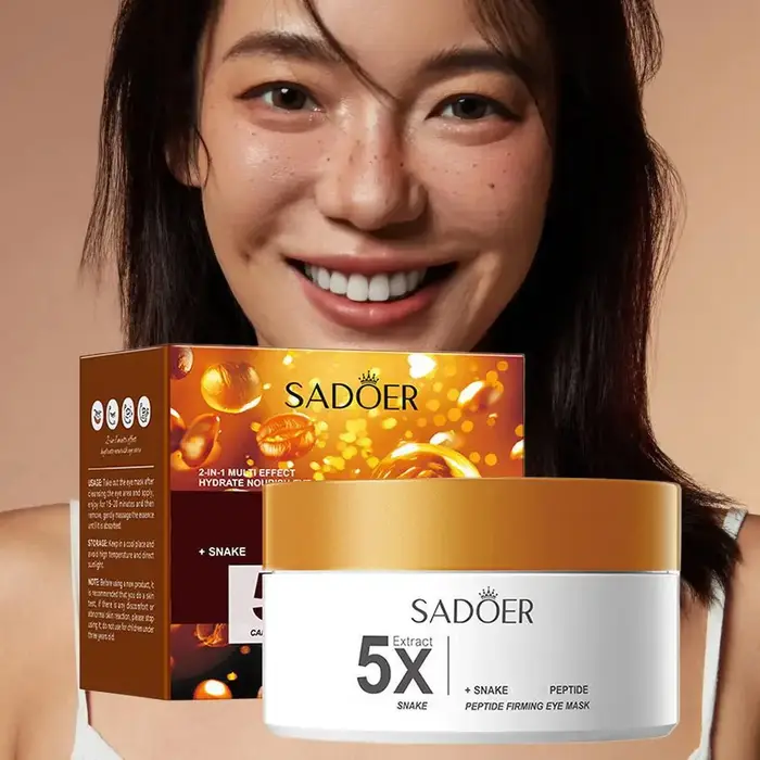 80 pièces SADOER caféine masque pour les yeux Anti cernes raffermissant hydratant rides Anti-âge