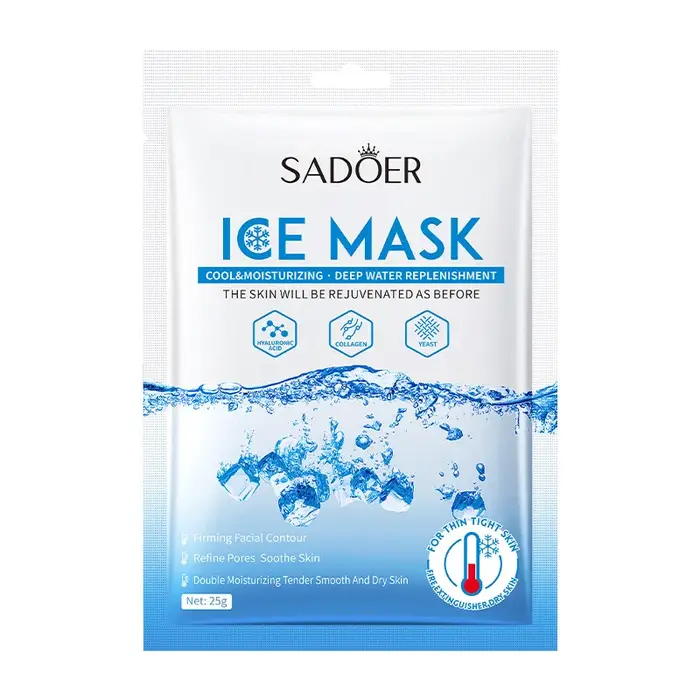5 pièces SADOER masques de glace pour le visage hydratant en profondeur éclaircissant raffermissant masque feuille