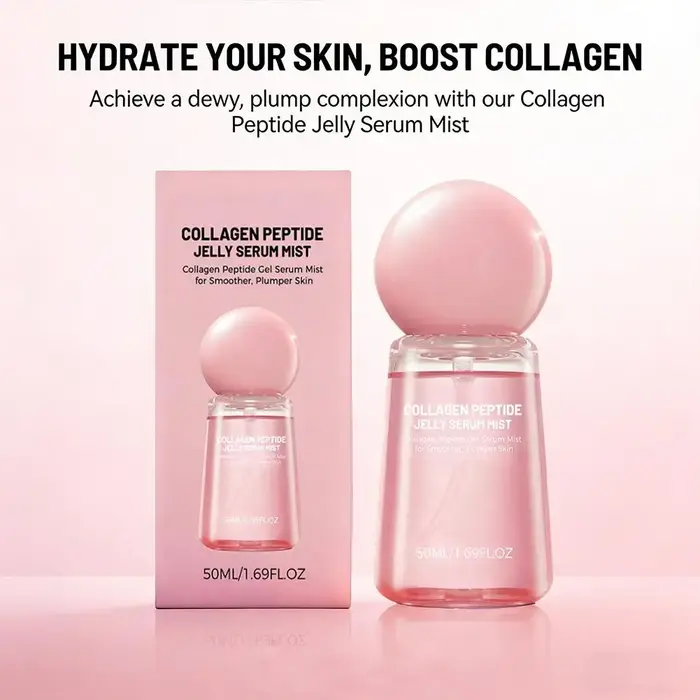 Sérum en Brume au Collagène Peptidique Effet Repulpant Lissant Peau Sèche Éclaircissant Raffermissant Hydratation