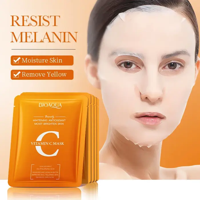 5 pièces BIOAQUA rétinol vitamine C masque Facial Anti-rides hydratant Anti-âge Nicotinamide blanchissant masques faciaux soins de la peau