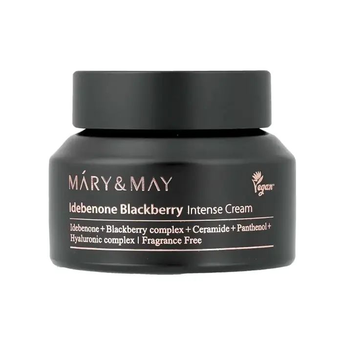 MARY&MAY Crème Intense à l'Idébenone et à la Mûre - Répare la Barrière Cutanée Endommagée, Réduit le