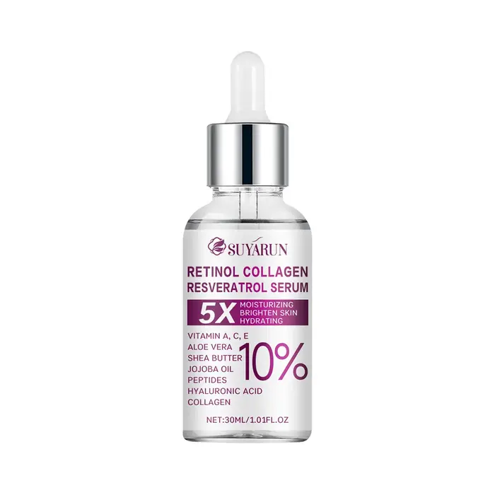 SUYARUN Sérum visage Rétinol Resveratrol, hydratant éclaircissant biologique, réduit les rides et le
