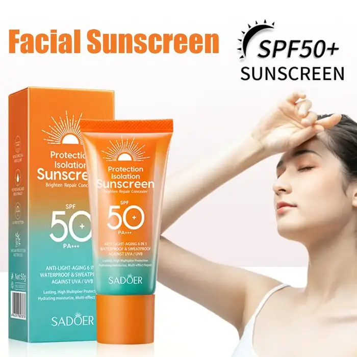 Crème solaire hydratante à base d'eau SPF 50