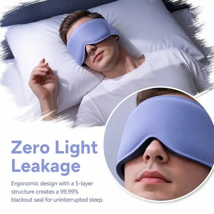Masque de sommeil, design 3D avec billes de gravité intégrées
