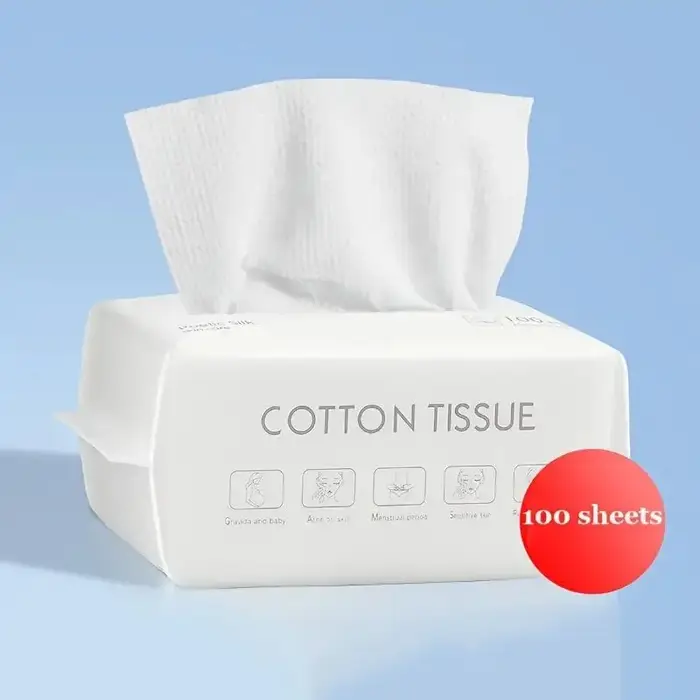 100 lingettes nettoyantes pour le visage ultra douces, douces et efficaces – Double usage, extractib