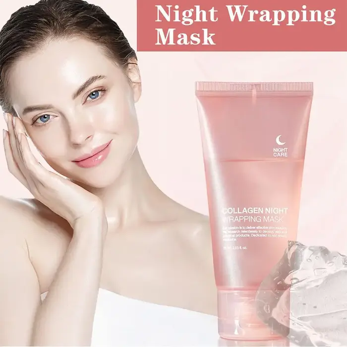 Masque facial de nuit au collagène hydrolysé