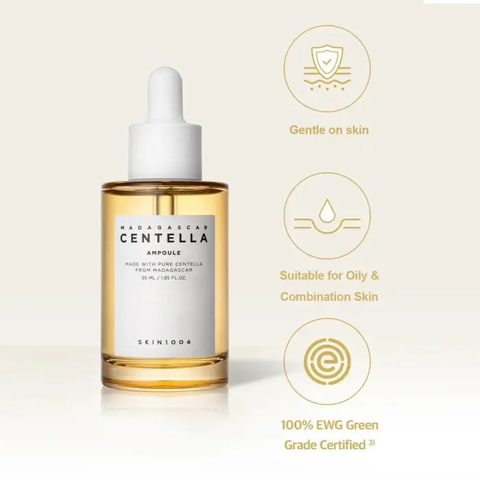 SKIN1004 Ampoule à la Centella de Madagascar 55ml, apaisante et rafraîchissante Lissage des tons r