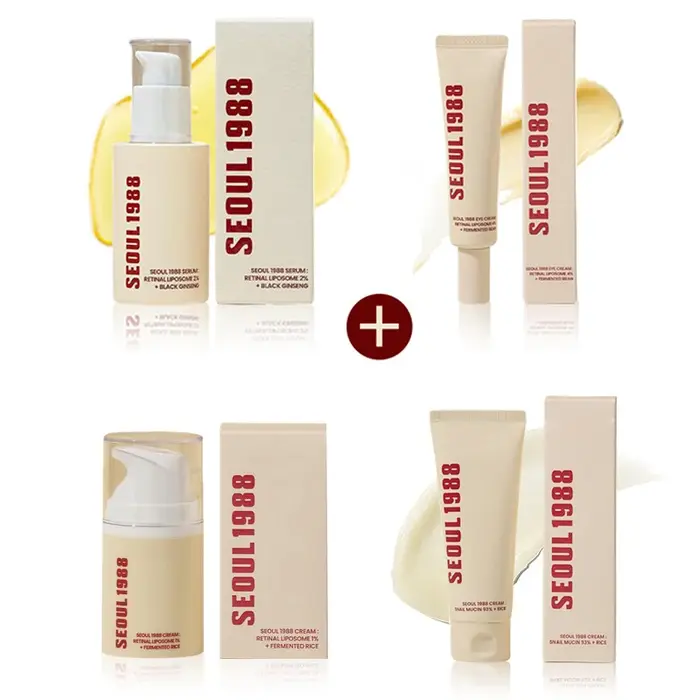 Coffret Sérum et Crème Rétinol Ginseng Yeux et Visage Seoul 1988 – Raffermissant