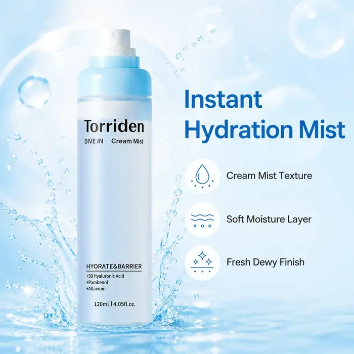 Brume hydratante à l'acide hyaluronique Torriden DIVE IN 120ml