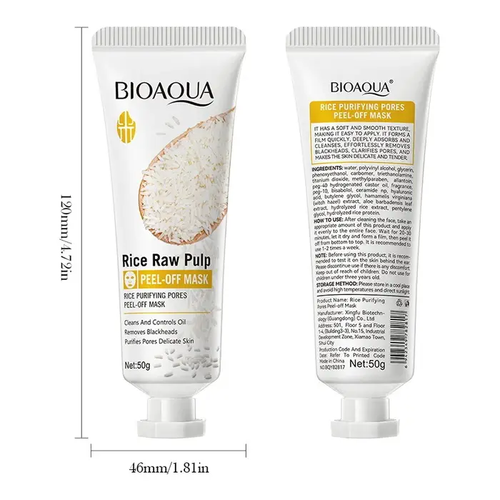 BIAOQUA riz blanc visage Peeling masque hydratant enlever points noirs blanchissant Anti-âge Anti-rides