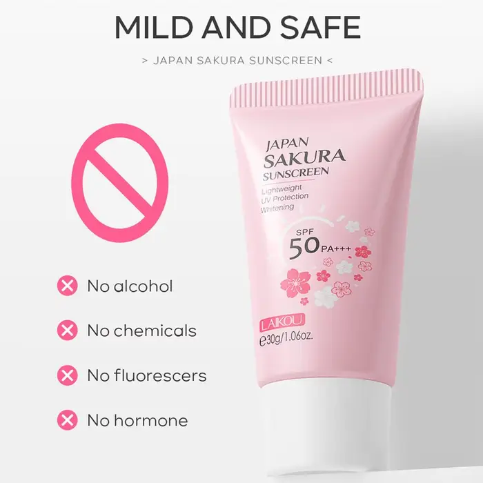 Sakura-Crème Solaire éventuelles F50 Hydratante UV