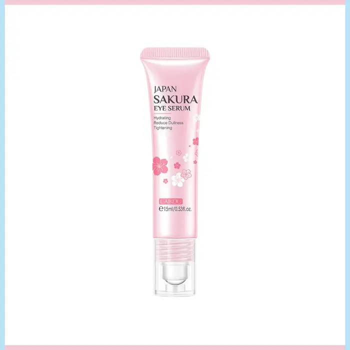 Sakura-Crème essence pour les yeux avec boule de massage, sérum raffermissant, anti-cernes, anti-poc
