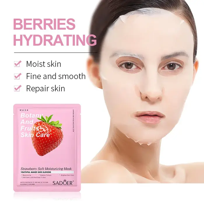 8 pièces SADOER Fruits masque Facial beauté masques de soin du visage hydratant raffermissant