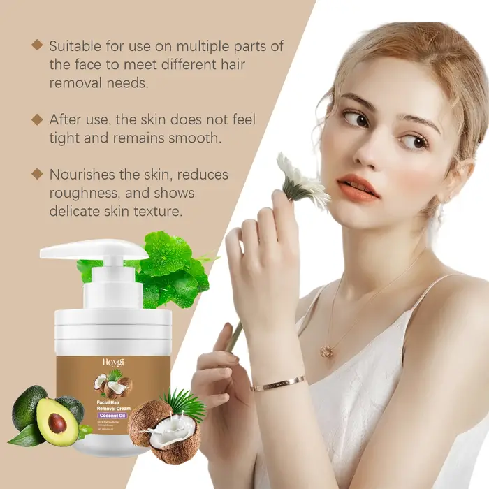 Crème dépilatoire à la noix de coco pour femmes et hommes