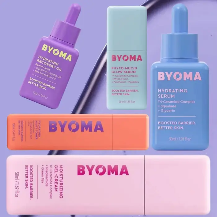 BYOMA Crème Gel Hydratante Contrôle Sébum Sérum Éclat Phyto-Mucine Hydratation Profonde Tonique Lacté Réparateur Barrière Cutanée Soin de la Peau