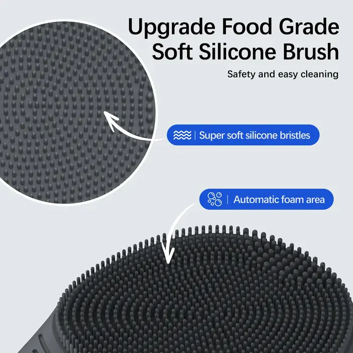Brosse nettoyante faciale électrique en silicone souple