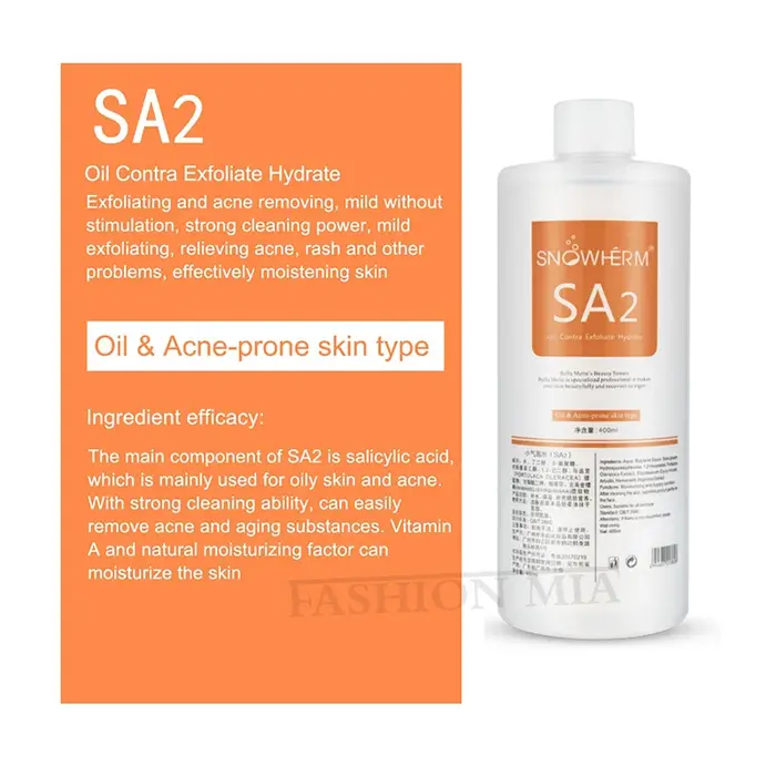 Sérum hydrofacial liquide pour le visage AS1 SA2 AO3