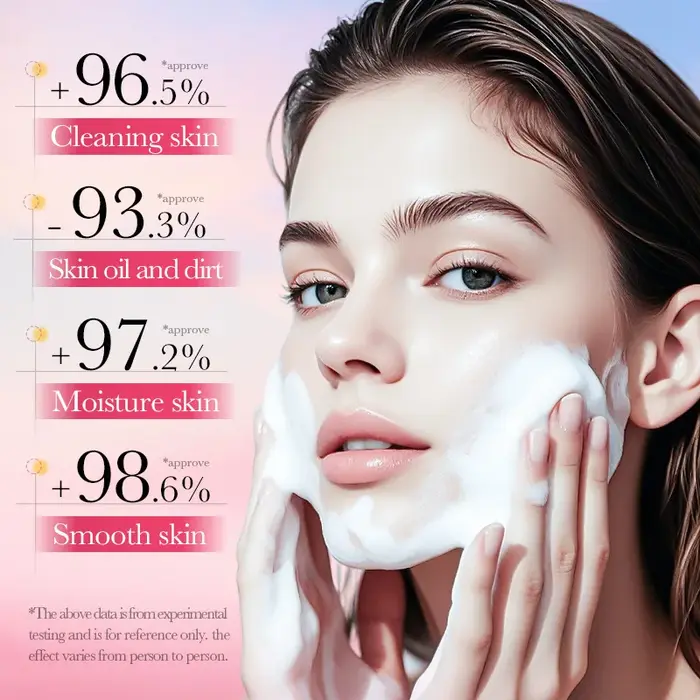 SADOER Mousse Nettoyante Visage au Sakura Hydratante Anti-âge pour Massage Facial