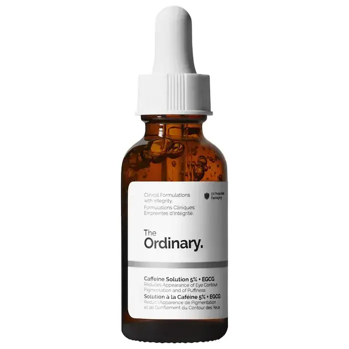 Solution de caféine 5% + EGCG 30 ml Sérum réduit les poches des yeux Cernes favorisant le éclairciss