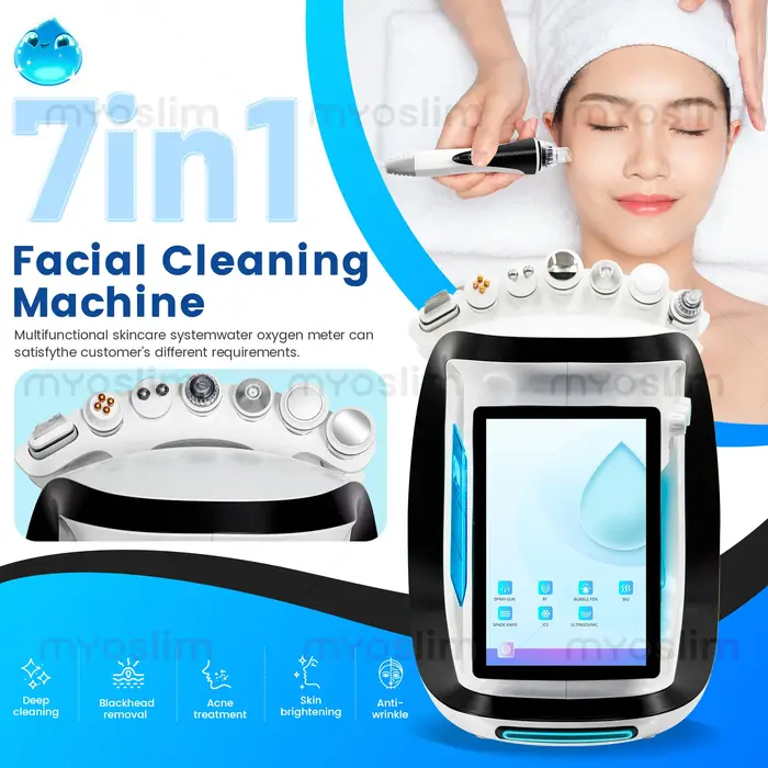 Nouveauté : Machine d'hydrodermabrasion 8 en 1 pour le visage, Aqua Peel, microdermabrasion, rajeuni
