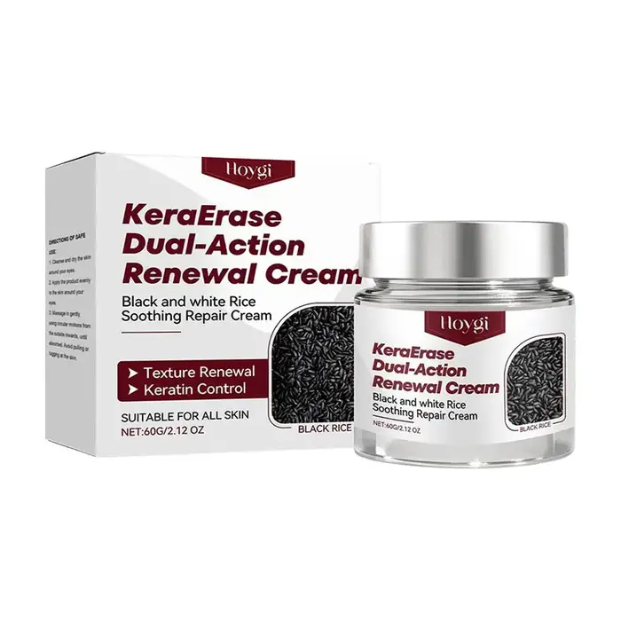 Crème de renouvellement double action KeraErase, crème antioxydante pour le visage, crème réparatric