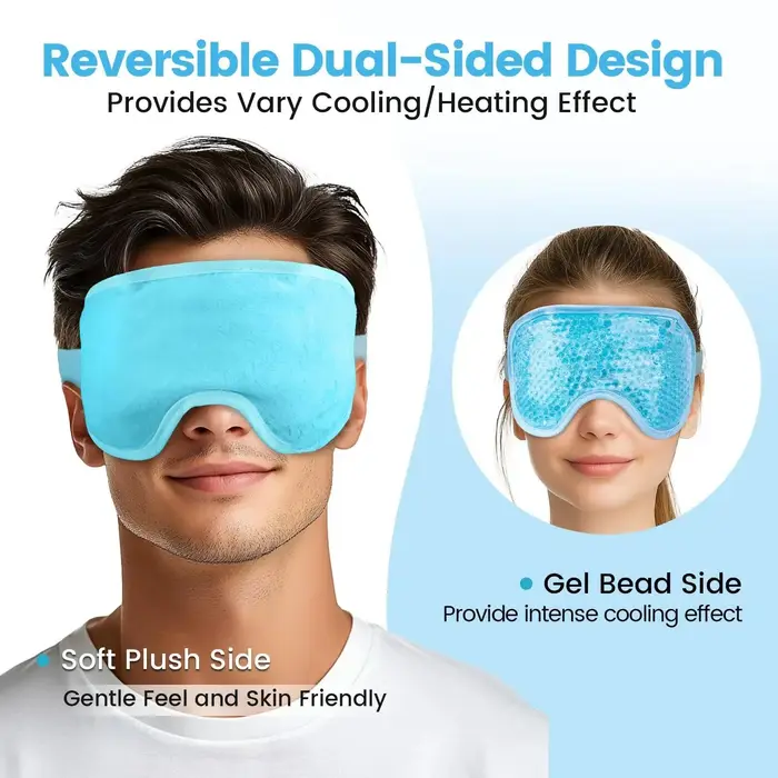 Masque pour les yeux rafraîchissant avec perle de gel