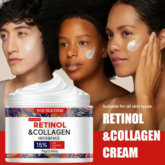"Crème Anti-âge au rétinol et au collagène – Hydratation et raffermissante intense