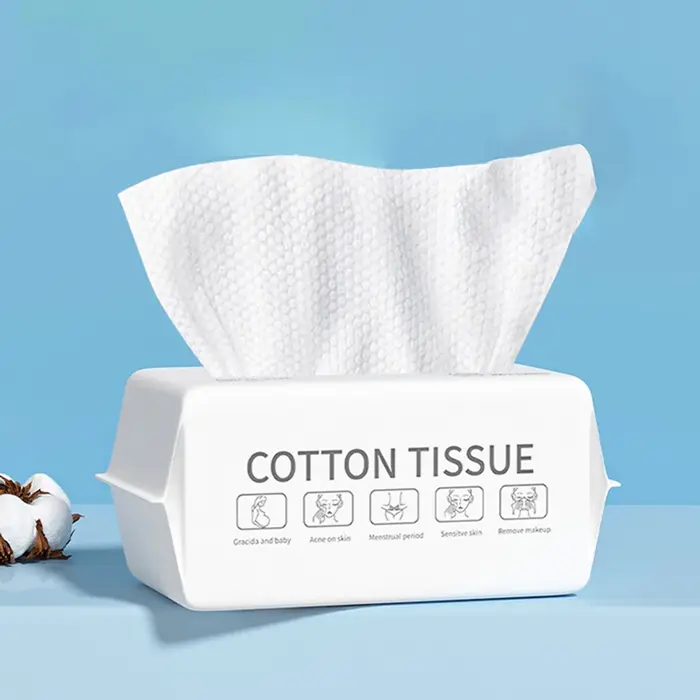 100 pièces naturel jetable visage serviette voyage nettoyage du visage humide et sec démaquillant perle coton doux maquillage non tissé serviette